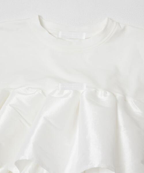SENSE OF PLACE by URBAN RESEARCH(センスオブプレイスバイアーバンリサーチ)の「シャイニーフリルドッキングカットトップ(Tシャツ/カットソー・レディース・ホワイト系その他/ブラック/オフホワイト・ONE)」の12枚目の写真