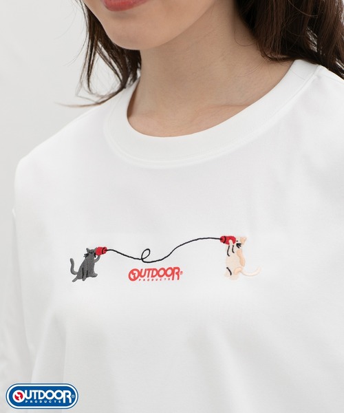 Honeys(ハニーズ)の「【アクティブウェア・速乾ドライ・UVカット】OUTDOOR PRODUCTS/半袖Tシャツ(Tシャツ/カットソー・レディース・スミクロ/グレイッシュベージュ/オフホワイト/ブラック/ライトグリーン/ピンク/モカ/ブルー/ネイビー・3L/M/LL/L/S)」の2枚目の写真