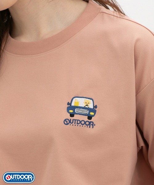 Honeys(ハニーズ)の「【アクティブウェア・速乾ドライ・UVカット】OUTDOOR PRODUCTS/半袖Tシャツ(Tシャツ/カットソー・レディース・スミクロ/グレイッシュベージュ/オフホワイト/ブラック/ライトグリーン/ピンク/モカ/ブルー/ネイビー・3L/M/LL/L/S)」の9枚目の写真