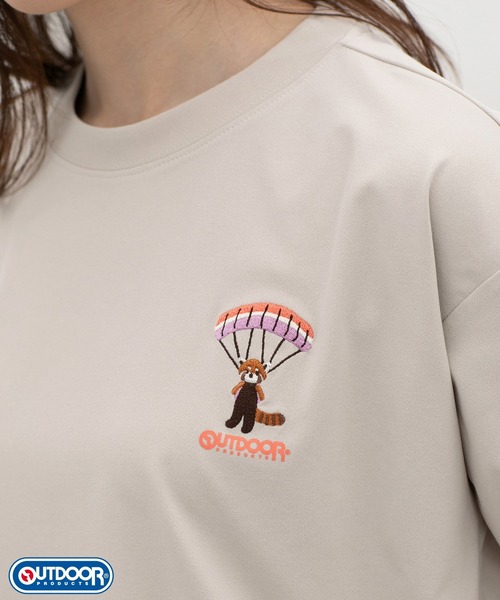 Honeys(ハニーズ)の「【アクティブウェア・速乾ドライ・UVカット】OUTDOOR PRODUCTS/半袖Tシャツ(Tシャツ/カットソー・レディース・スミクロ/グレイッシュベージュ/オフホワイト/ブラック/ライトグリーン/ピンク/モカ/ブルー/ネイビー・3L/M/LL/L/S)」の5枚目の写真