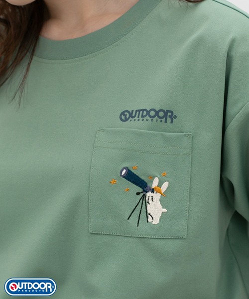 Honeys(ハニーズ)の「【アクティブウェア・速乾ドライ・UVカット】OUTDOOR PRODUCTS/半袖Tシャツ(Tシャツ/カットソー・レディース・スミクロ/グレイッシュベージュ/オフホワイト/ブラック/ライトグリーン/ピンク/モカ/ブルー/ネイビー・3L/M/LL/L/S)」の6枚目の写真