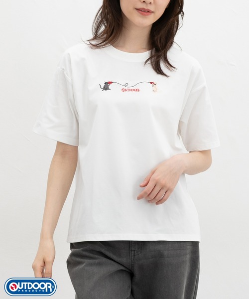 Honeys(ハニーズ)の「【アクティブウェア・速乾ドライ・UVカット】OUTDOOR PRODUCTS/半袖Tシャツ(Tシャツ/カットソー・レディース・スミクロ/グレイッシュベージュ/オフホワイト/ブラック/ライトグリーン/ピンク/モカ/ブルー/ネイビー・3L/M/LL/L/S)」の12枚目の写真