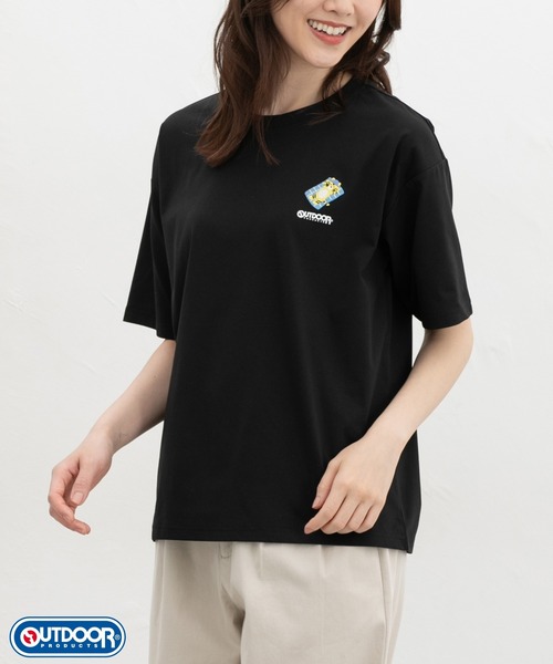 Honeys(ハニーズ)の「【アクティブウェア・速乾ドライ・UVカット】OUTDOOR PRODUCTS/半袖Tシャツ(Tシャツ/カットソー・レディース・スミクロ/グレイッシュベージュ/オフホワイト/ブラック/ライトグリーン/ピンク/モカ/ブルー/ネイビー・3L/M/LL/L/S)」の15枚目の写真