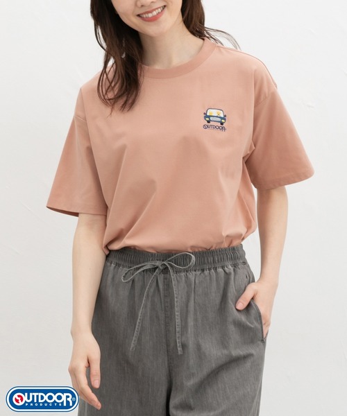 Honeys(ハニーズ)の「【アクティブウェア・速乾ドライ・UVカット】OUTDOOR PRODUCTS/半袖Tシャツ(Tシャツ/カットソー・レディース・スミクロ/グレイッシュベージュ/オフホワイト/ブラック/ライトグリーン/ピンク/モカ/ブルー/ネイビー・3L/M/LL/L/S)」の18枚目の写真