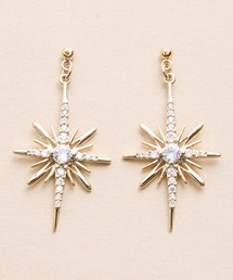 (14K) スタ− メレダイヤ 約0.1ct ピアス両耳用 星 スターお花 ダイヤモンドピアス スターピアス 星ピアス」に該当するファッション