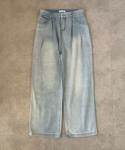 Teem Store(チームストア)の「ヴィンテージ風タックワイドデニムパンツ(デニムパンツ・レディース・その他/サックスブルー/ブルー・M/S)」の16枚目の写真