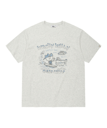 Wacky WiLLy（ワッキーウィリー）の「キキトラベルシリーズ 江陵Tシャツ ライトグレー（Tシャツ/カットソー）」
