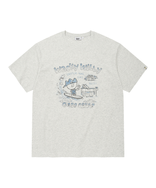 Wacky WiLLy(ワッキーウィリー)の「キキトラベルシリーズ 江陵Tシャツ ライトグレー(Tシャツ/カットソー・レディース・その他・SMALL/MEDIUM/LARGE/X-LARGE)」の1枚目の写真