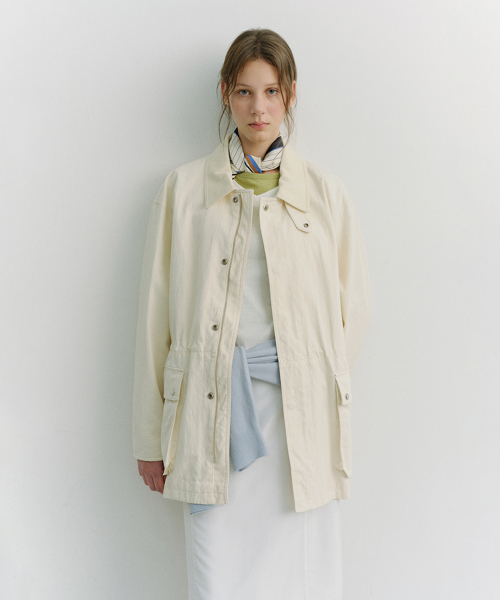 DUNST(ダンスト)の「UNISEX COTTON CHORE JACKET_UDJA6A101_OFF WHITE(その他アウター・レディース・Off White・SMALL/X-LARGE/MEDIUM/LARGE)」の1枚目の写真