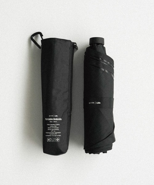 WYM LIDNM（ウィム バイ リドム）の「PORTABLE UV CUT UMBRELLA / Llife（折りたたみ傘・メンズ・ブラック・FREE）」の3枚目の写真