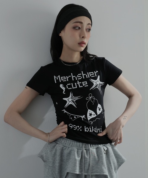 Ulysses(ユリシス)の「ヒトデプリントロゴTシャツ(Tシャツ/カットソー・レディース・ブラック/ホワイト・S/M)」の7枚目の写真