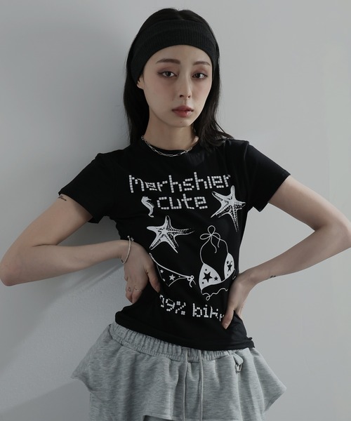 Ulysses(ユリシス)の「ヒトデプリントロゴTシャツ(Tシャツ/カットソー・レディース・ブラック/ホワイト・S/M)」の8枚目の写真