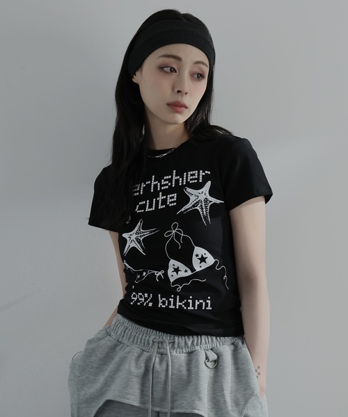 Ulysses(ユリシス)の「ヒトデプリントロゴTシャツ(Tシャツ/カットソー・レディース・ブラック/ホワイト・S/M)」の10枚目の写真
