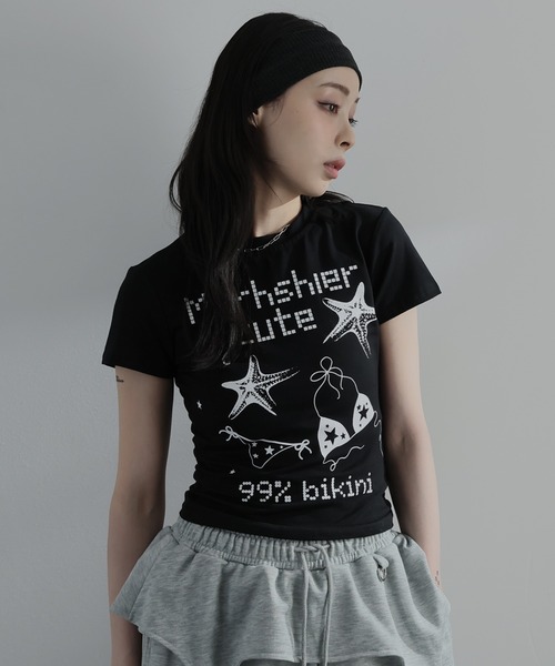 Ulysses(ユリシス)の「ヒトデプリントロゴTシャツ(Tシャツ/カットソー・レディース・ブラック/ホワイト・S/M)」の12枚目の写真