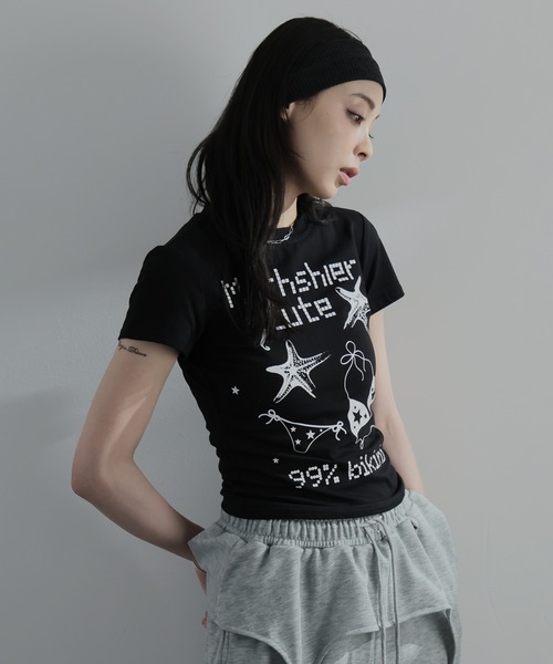 Ulysses(ユリシス)の「ヒトデプリントロゴTシャツ(Tシャツ/カットソー・レディース・ブラック/ホワイト・S/M)」の13枚目の写真