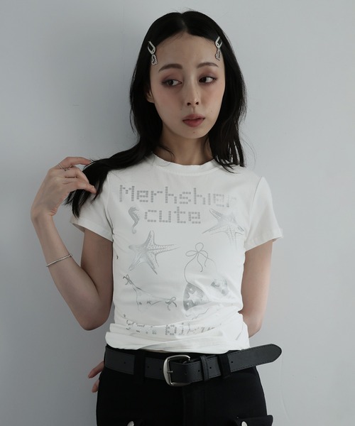 Ulysses(ユリシス)の「ヒトデプリントロゴTシャツ(Tシャツ/カットソー・レディース・ブラック/ホワイト・S/M)」の22枚目の写真