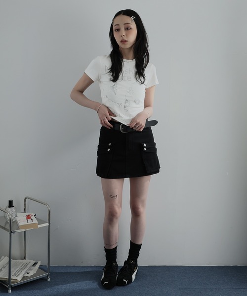 Ulysses(ユリシス)の「ヒトデプリントロゴTシャツ(Tシャツ/カットソー・レディース・ブラック/ホワイト・S/M)」の4枚目の写真