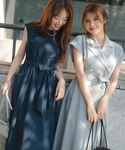 NATURAL BEAUTY BASIC(ナチュラルビューティーベーシック)の「【ちょうど、いい服】夏のお出かけ、るんるんワンピース(ワンピース・レディース・ブルー/パープル/ネイビー/モカ・P/S/LARGE/MEDIUM/SMALL)」の3枚目の写真