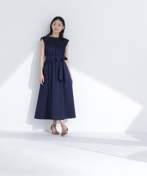 NATURAL BEAUTY BASIC(ナチュラルビューティーベーシック)の「【ちょうど、いい服】夏のお出かけ、るんるんワンピース(ワンピース・レディース・ブルー/パープル/ネイビー/モカ・P/S/LARGE/MEDIUM/SMALL)」の9枚目の写真