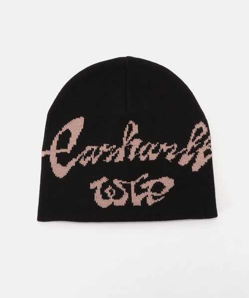 Carhartt WIP（カーハートダブリューアイピー）の「【CARHARTT WIP 】 CHEDDA WIP BEANIE（ニットキャップ/ビーニー・レディース・グリーン/ブラック・FREE）」の2枚目の写真
