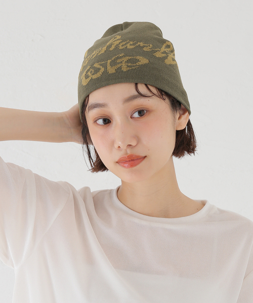 Carhartt WIP（カーハートダブリューアイピー）の「【CARHARTT WIP 】 CHEDDA WIP BEANIE（ニットキャップ/ビーニー・レディース・グリーン/ブラック・FREE）」の8枚目の写真