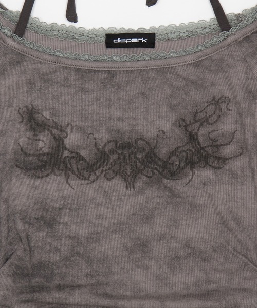 dispark(ディスパーク)の「DISPARK/【26春夏新作】グラフィックオフショルレースSSトップ(Tシャツ/カットソー・レディース・グレー/ブラック・FREE)」の14枚目の写真