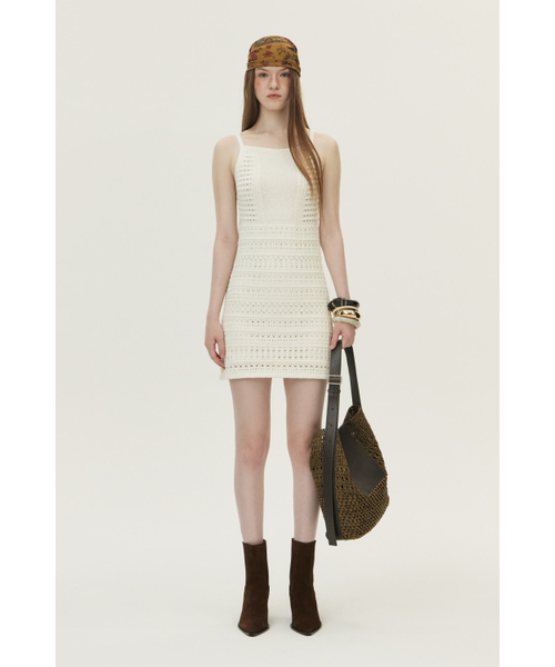 KUME（クメ）の「Crochet Mini Dress, White（ワンピース・レディース・その他・SMALL/MEDIUM/LARGE）」の2枚目の写真
