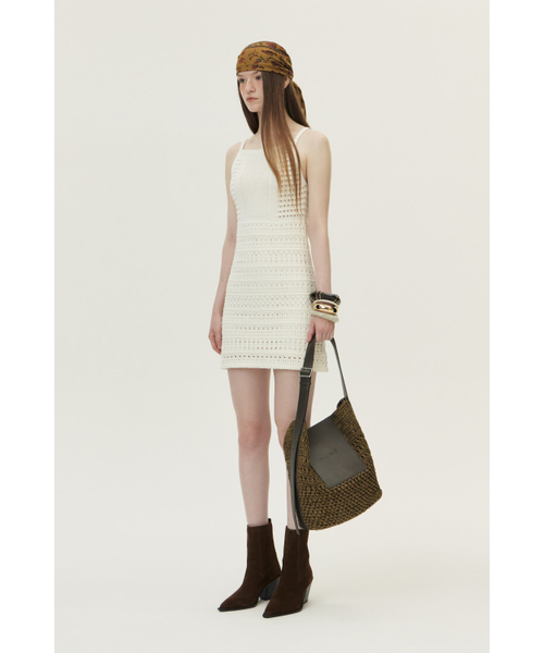 KUME（クメ）の「Crochet Mini Dress, White（ワンピース・レディース・その他・SMALL/MEDIUM/LARGE）」の3枚目の写真