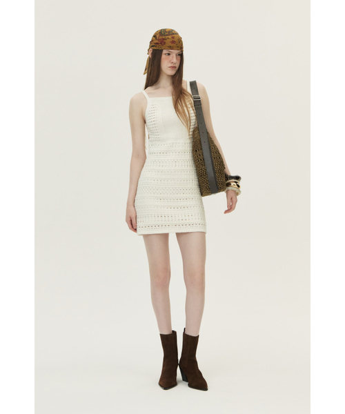 KUME（クメ）の「Crochet Mini Dress, White（ワンピース・レディース・その他・SMALL/MEDIUM/LARGE）」の5枚目の写真