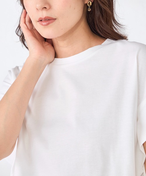 GALLORIA（ギャローリア）の「ゆるシルエットプルオーバー（Tシャツ/カットソー・レディース・ライトイエロー/オフホワイト/ブラック/カーキ・S/M/LL/L）」の6枚目の写真