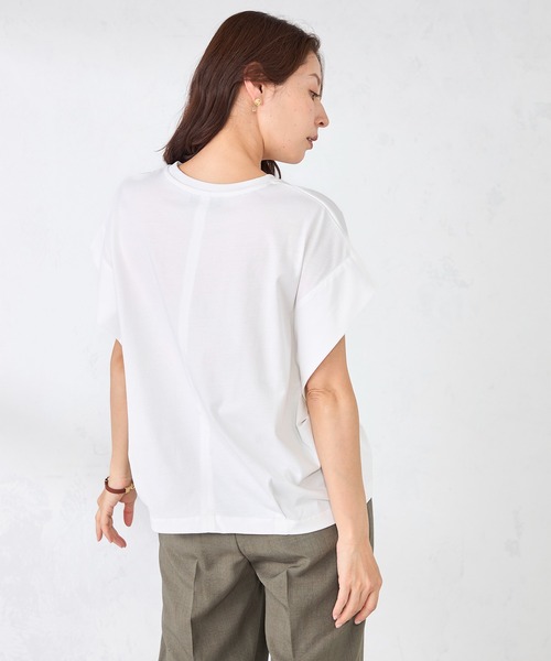 GALLORIA（ギャローリア）の「ゆるシルエットプルオーバー（Tシャツ/カットソー・レディース・ライトイエロー/オフホワイト/ブラック/カーキ・S/M/LL/L）」の7枚目の写真