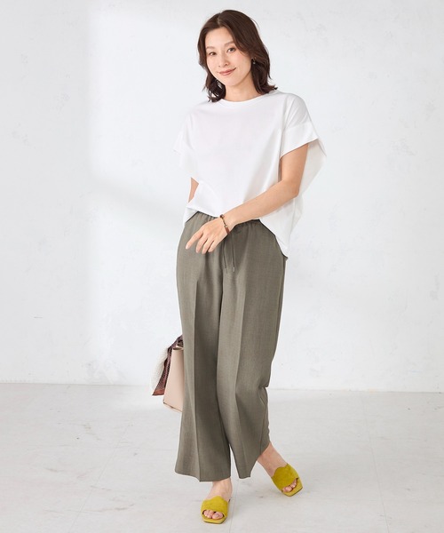 GALLORIA（ギャローリア）の「ゆるシルエットプルオーバー（Tシャツ/カットソー・レディース・ライトイエロー/オフホワイト/ブラック/カーキ・S/M/LL/L）」の8枚目の写真