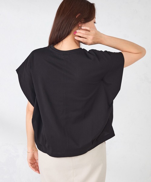 GALLORIA（ギャローリア）の「ゆるシルエットプルオーバー（Tシャツ/カットソー・レディース・ライトイエロー/オフホワイト/ブラック/カーキ・S/M/LL/L）」の10枚目の写真