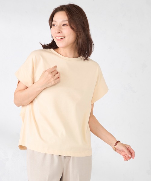 GALLORIA（ギャローリア）の「ゆるシルエットプルオーバー（Tシャツ/カットソー・レディース・ライトイエロー/オフホワイト/ブラック/カーキ・S/M/LL/L）」の17枚目の写真