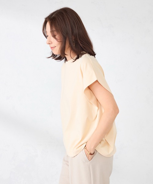 GALLORIA（ギャローリア）の「ゆるシルエットプルオーバー（Tシャツ/カットソー・レディース・ライトイエロー/オフホワイト/ブラック/カーキ・S/M/LL/L）」の19枚目の写真
