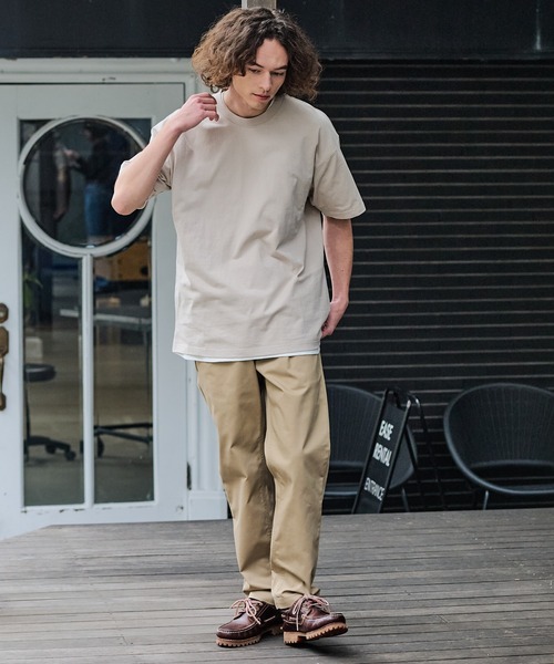 ragged mountain(ラギットマウンテン)の「【RAGGED MOUNTAIN/ラギットマウンテン】【背中で見せるバックプリント】BETHEL/べテル オーバーサイズT グラフィックTシャツ ルーズシルエット バックプリント アウトドア キャンプ(Tシャツ/カットソー・メンズ・ホワイト/ブラック/ベージュ/カーキ・MEDIUM/LARGE/X-LARGE)」の6枚目の写真