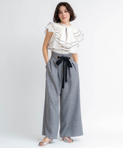 NOELA(ノエラ)の「デザインベルトワイドパンツ(その他パンツ・レディース・ベージュ/その他1・S/M)」の3枚目の写真