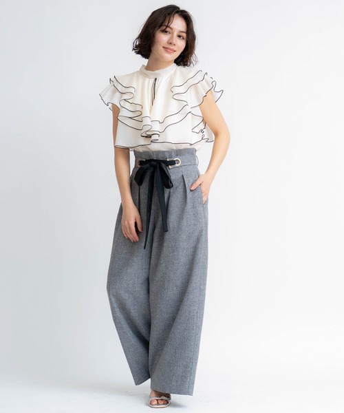 NOELA(ノエラ)の「デザインベルトワイドパンツ(その他パンツ・レディース・ベージュ/その他1・S/M)」の6枚目の写真