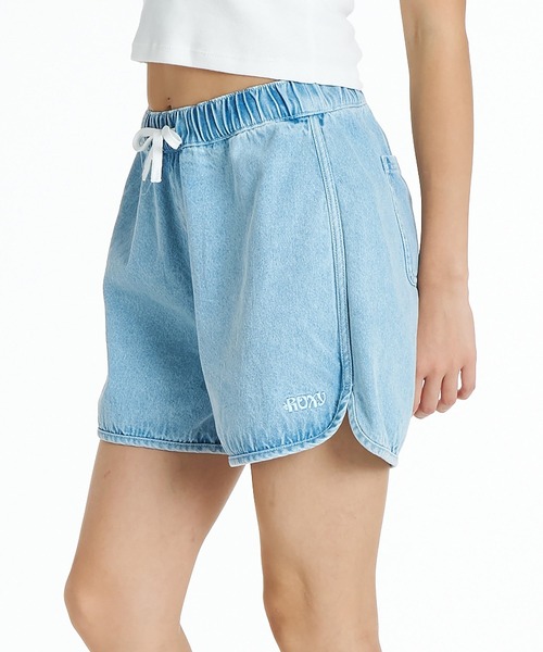 ROXY(ロキシー)の「ROXY RIDING ON デニムショートパンツ 【2026年夏モデル】(デニムパンツ・レディース・ブルー/ミント・LARGE/MEDIUM/SMALL)」の5枚目の写真