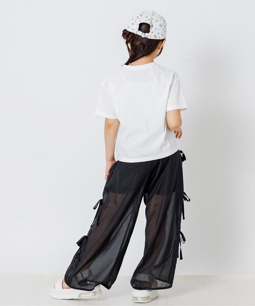 algy(アルジー)の「スプレーハートラメ半袖Tシャツ(Tシャツ/カットソー・キッズ・ピンク/オフホワイト/サックスブルー・130/140/150/160)」の5枚目の写真
