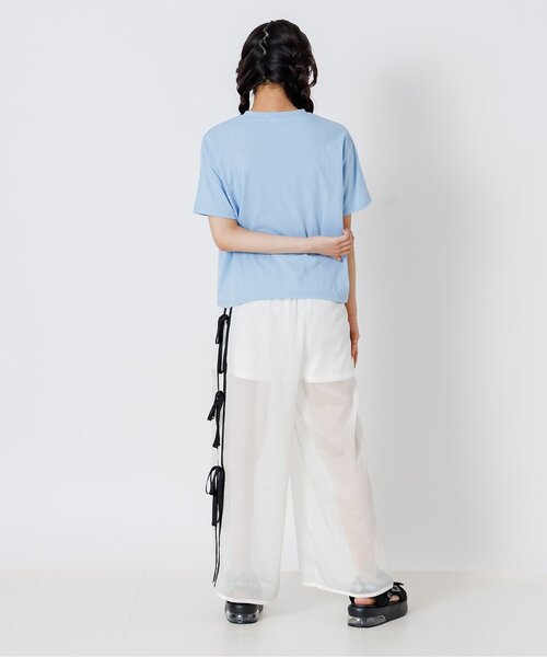 algy(アルジー)の「スプレーハートラメ半袖Tシャツ(Tシャツ/カットソー・キッズ・ピンク/オフホワイト/サックスブルー・130/140/150/160)」の7枚目の写真