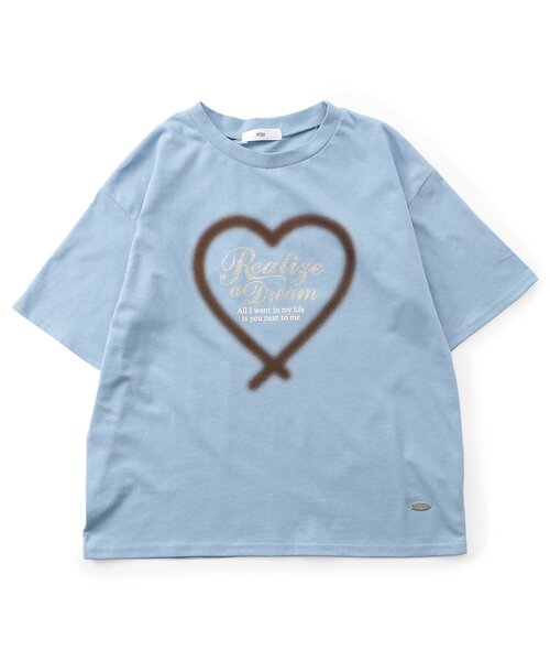 algy(アルジー)の「スプレーハートラメ半袖Tシャツ(Tシャツ/カットソー・キッズ・ピンク/オフホワイト/サックスブルー・130/140/150/160)」の11枚目の写真