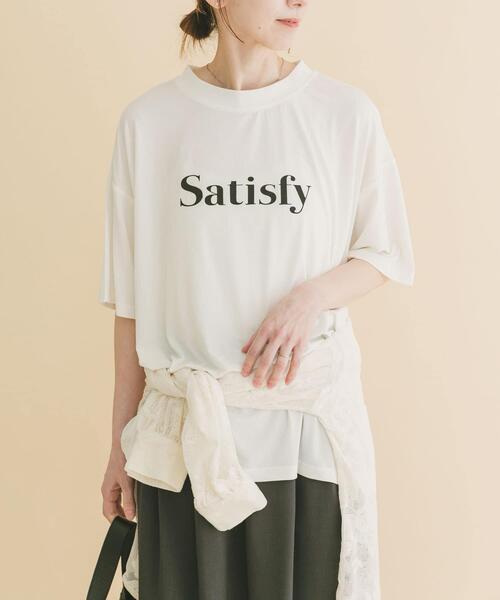 ITEMS URBANRESEARCH(アイテムズ アーバンリサーチ)の「ロゴプリントビッグTシャツ(Tシャツ/カットソー・レディース・ホワイト/ブラック/ブルー・FREE)」の1枚目の写真