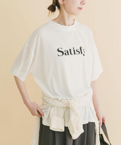ITEMS URBANRESEARCH(アイテムズ アーバンリサーチ)の「ロゴプリントビッグTシャツ(Tシャツ/カットソー・レディース・ホワイト/ブラック/ブルー・FREE)」の4枚目の写真