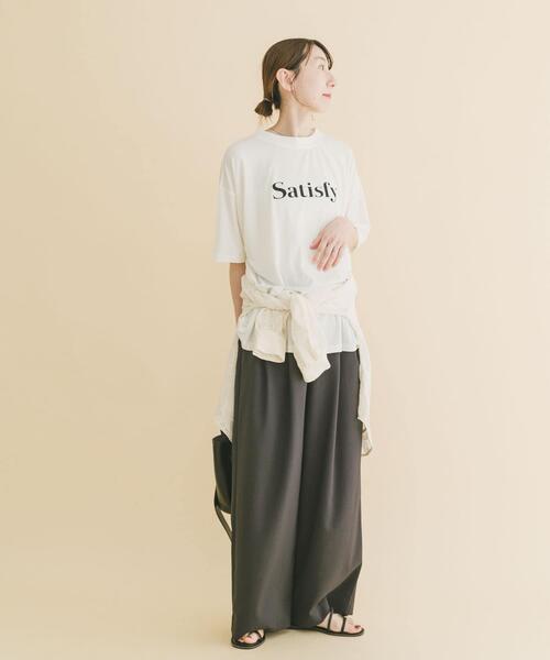 ITEMS URBANRESEARCH(アイテムズ アーバンリサーチ)の「ロゴプリントビッグTシャツ(Tシャツ/カットソー・レディース・ホワイト/ブラック/ブルー・FREE)」の6枚目の写真