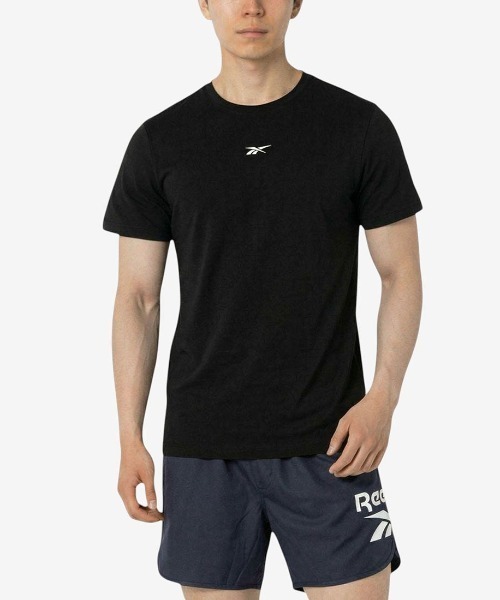 Reebok(リーボック)の「アスリート Tシャツ / ATHLETE T-SHIRT(Tシャツ/カットソー・メンズ・ブルー/ブラック/ホワイト・MEDIUM/SMALL/LARGE/X-LARGE)」の1枚目の写真