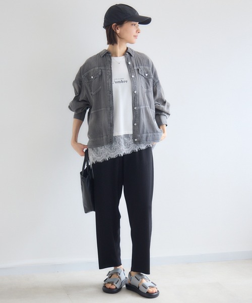 KATHARINE ROSS（キャサリンロス）の「シアーデニムシャツジャケット（シャツ/ブラウス・レディース・グレー/ライトブルー/ネイビー・FREE）」の10枚目の写真
