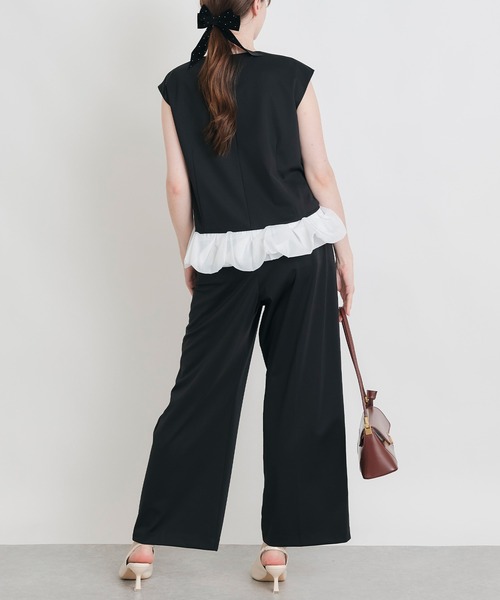 PICCIN PERLA（ピッチンペルラ）の「【セットアップ可能】ツータックワイドパンツ（その他パンツ・レディース・ブラック・M/S）」の17枚目の写真