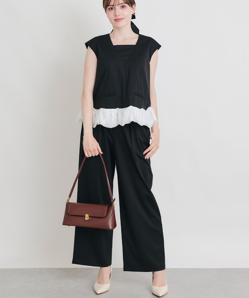 PICCIN PERLA（ピッチンペルラ）の「【セットアップ可能】ツータックワイドパンツ（その他パンツ・レディース・ブラック・M/S）」の15枚目の写真