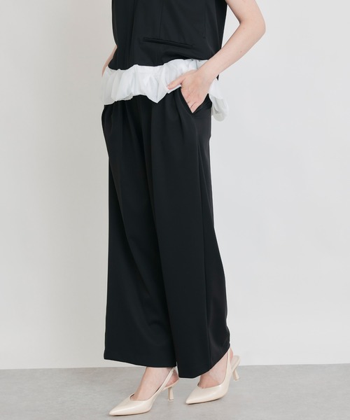 PICCIN PERLA（ピッチンペルラ）の「【セットアップ可能】ツータックワイドパンツ（その他パンツ・レディース・ブラック・M/S）」の11枚目の写真
